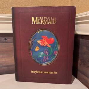 Disney Storybook Christmas Ornaments Set -THE LITTLE MERMAID 7pc 45180  Read